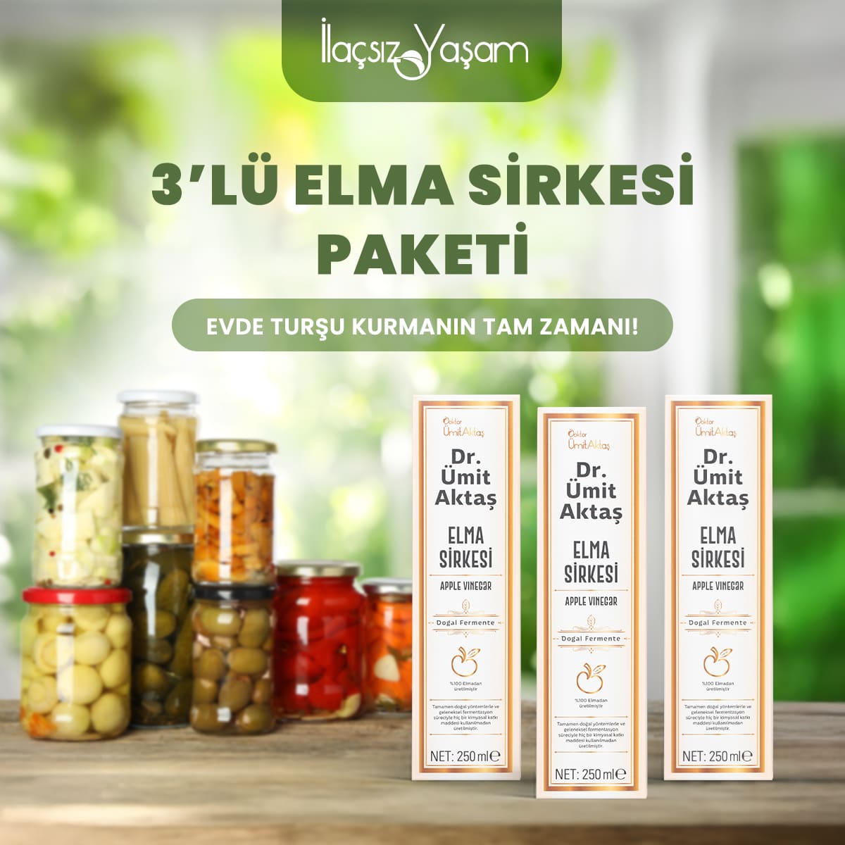3'lü Elma Sirkesi Paketi