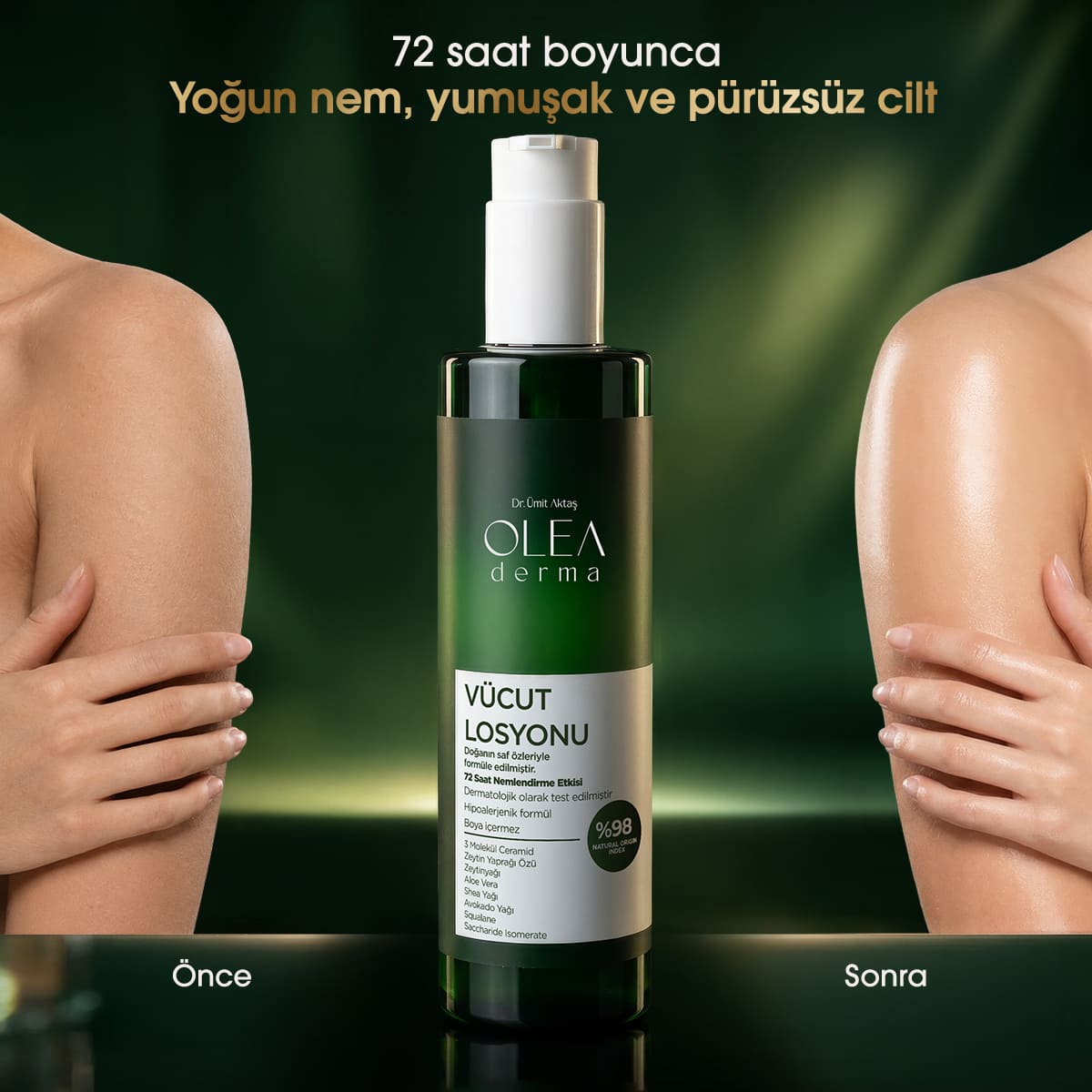 OleaDerma %98 Doğal Vücut Losyonu - 250 mL