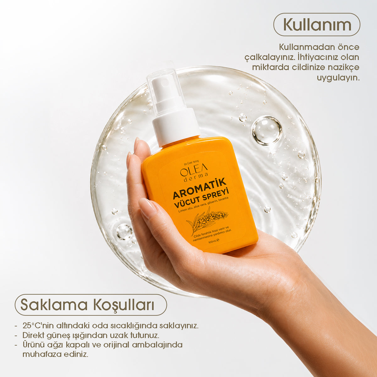 OleaDerma Aromatik Vücut Spreyi