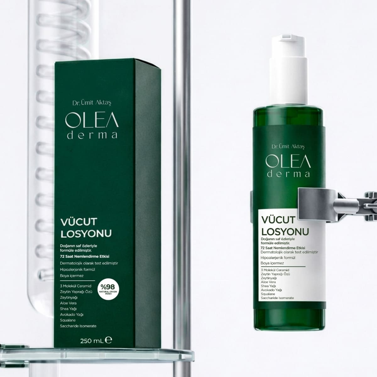 OleaDerma %98 Doğal Vücut Losyonu - 250 mL