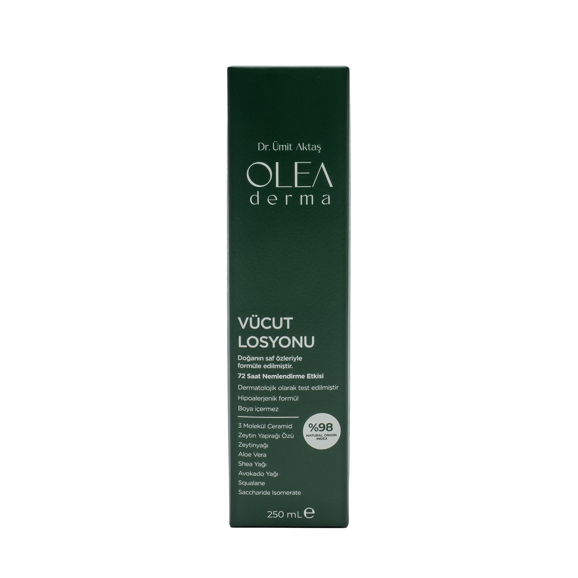 OleaDerma %98 Doğal Vücut Losyonu - 250 mL