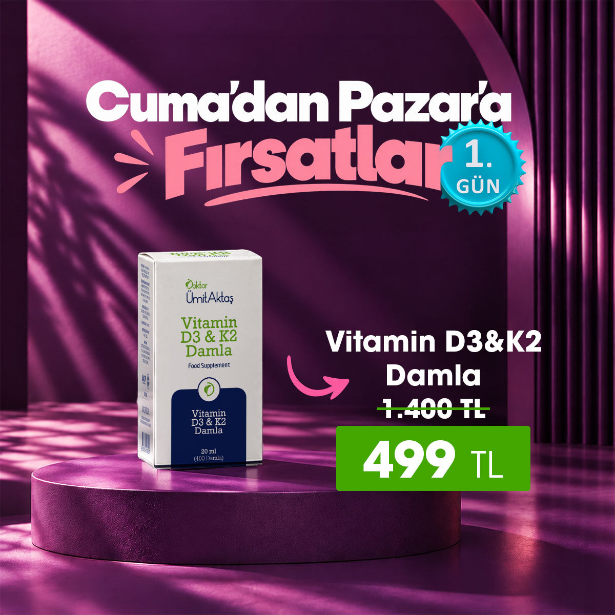 Vitamin D3 & K2 Damla