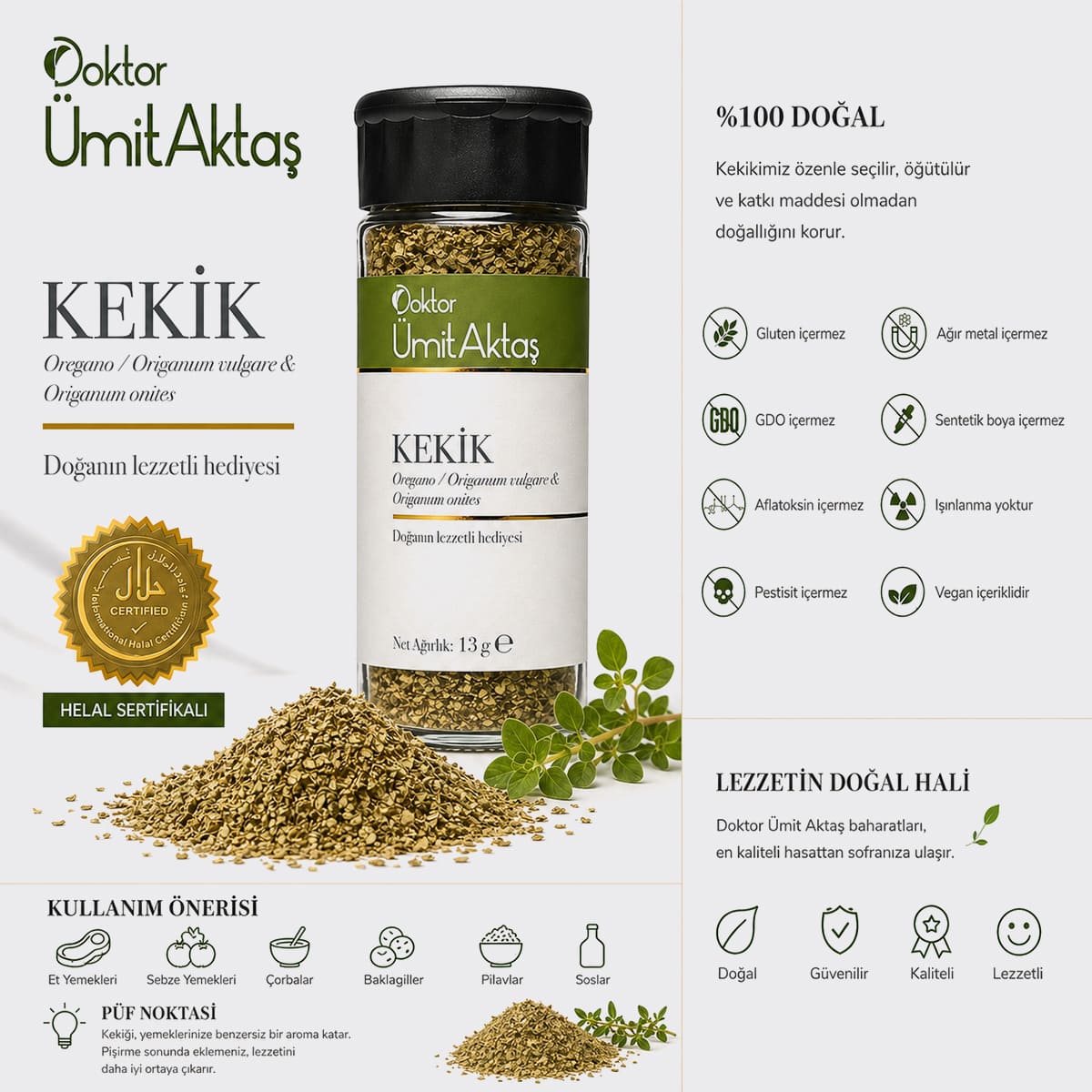 Doğal Kekik – Helal Sertifikalı - Temiz Baharat
